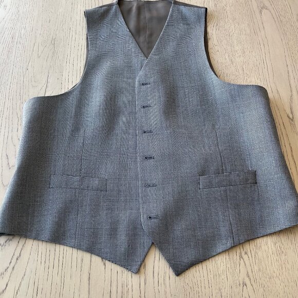 Ralph Lauren Men's 100% Wool Gray Plaid 3 Piece Suit - 46 L - Picture 7 of 7